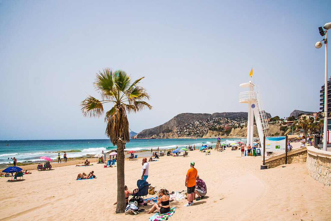  Calpe, Arenal beach, in the bay of Morro de Toix, Costa Blanca, Alicante province, Spain 