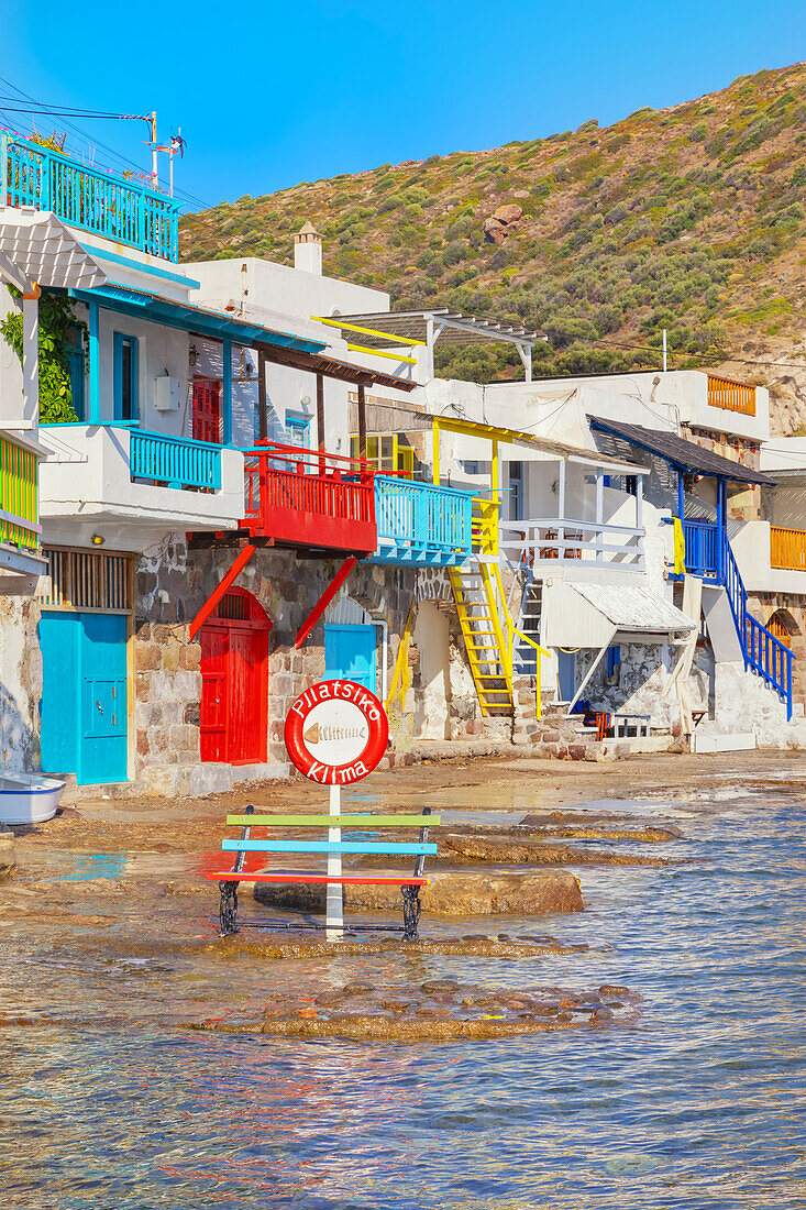  Das kleine Fischerdorf Klima, Klima, Insel Milos, Kykladen, Griechenland 