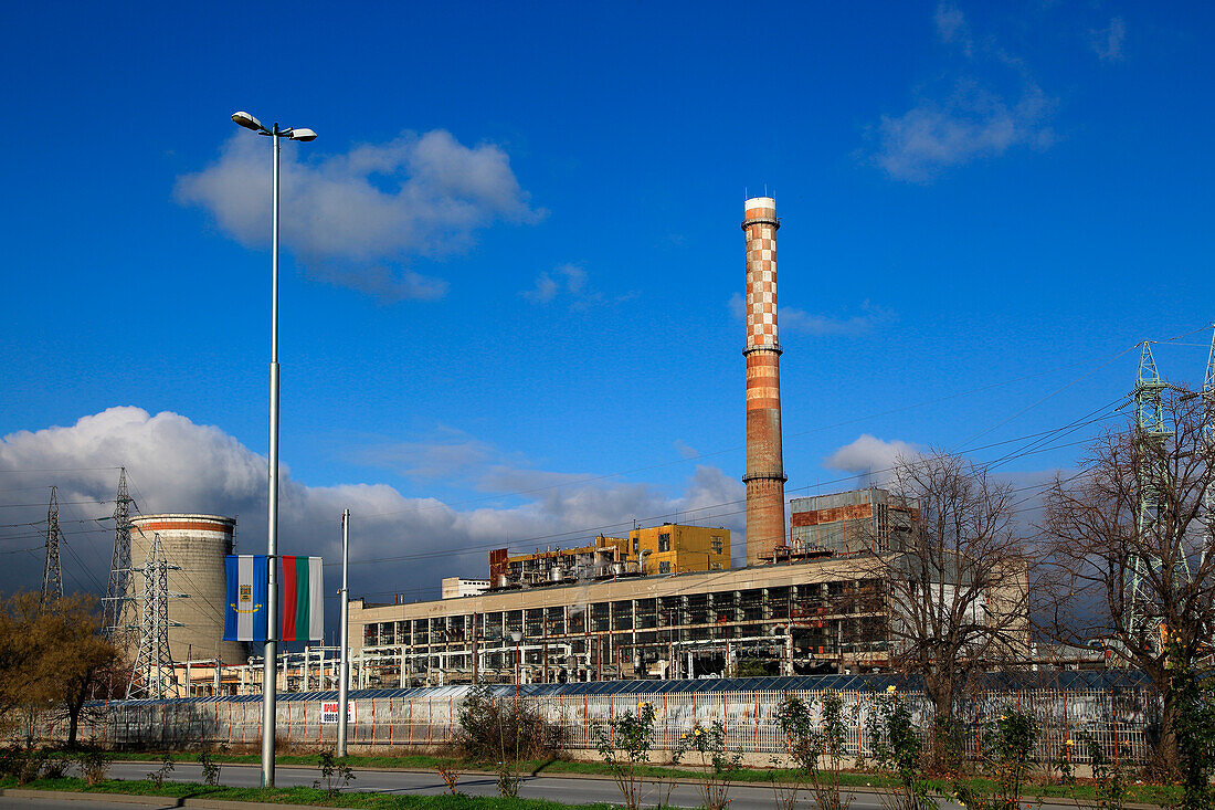 EVN Kohlekraftwerk in der Stadt Plovdiv, Bulgarien,