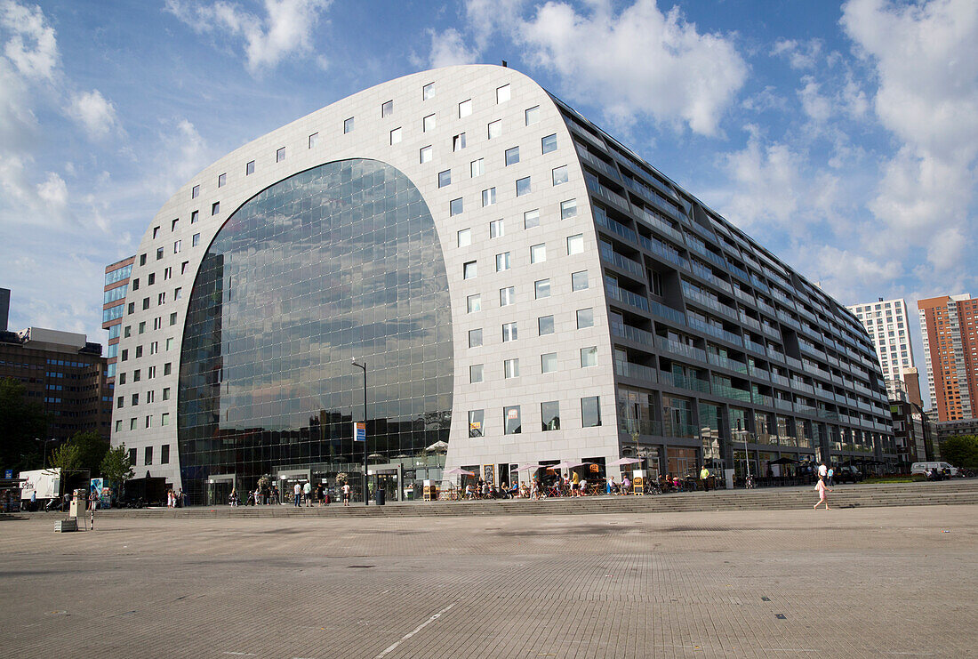  Markthal-Gebäude in Binnenrotte, Zentrum von Rotterdam, Niederlande, Fertigstellung 2014, Architekten MVRDV 