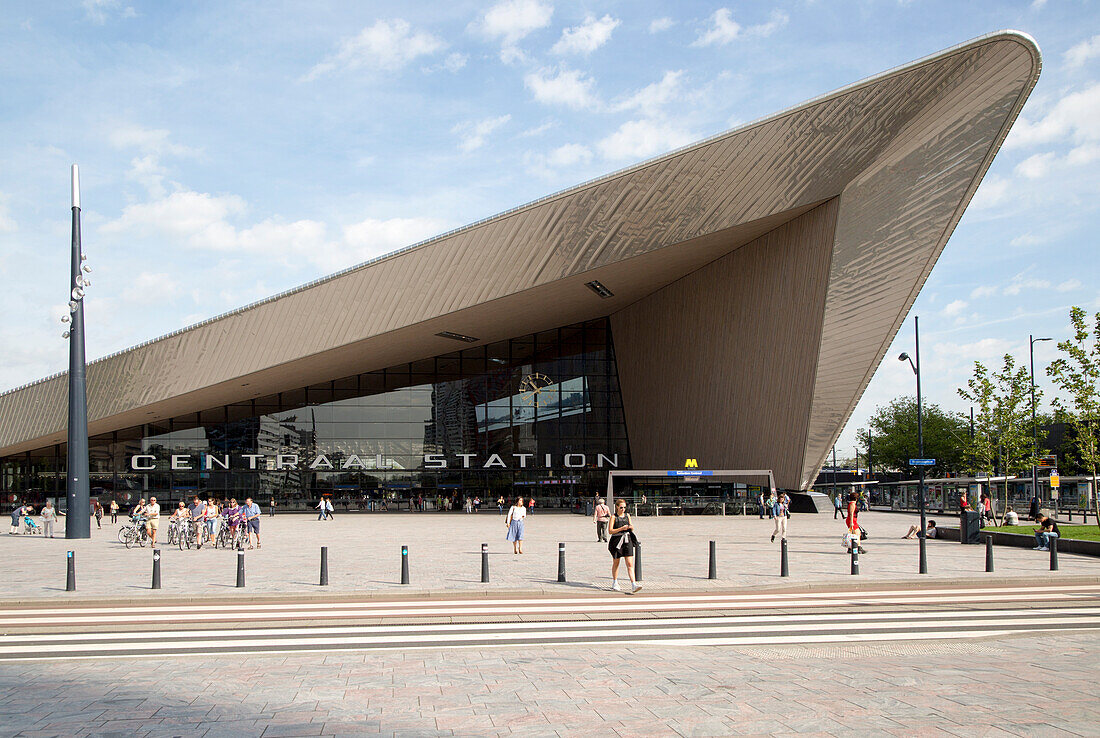  Moderne Architektur Hauptbahnhof Gebäude, Centraal Station, Rotterdam, Niederlande 