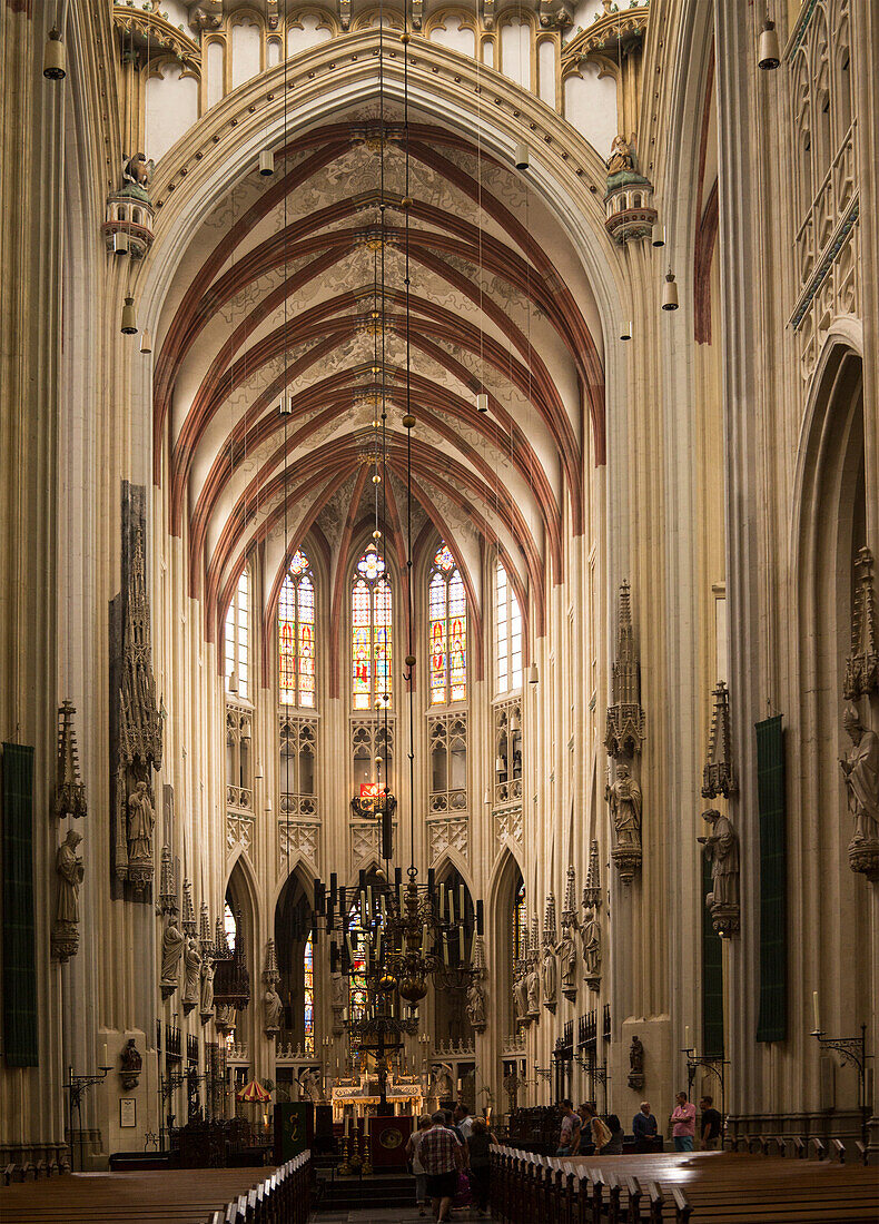 Interior of Saint John cathedral church, 's-Hertogenbosch, Den Bosch, North Brabant province, Netherlands