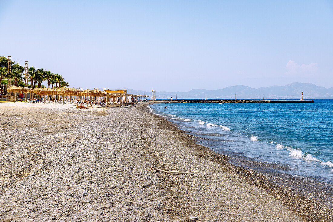  Pebble beach Agios Fokas Beach on the island of Kos in Greece 