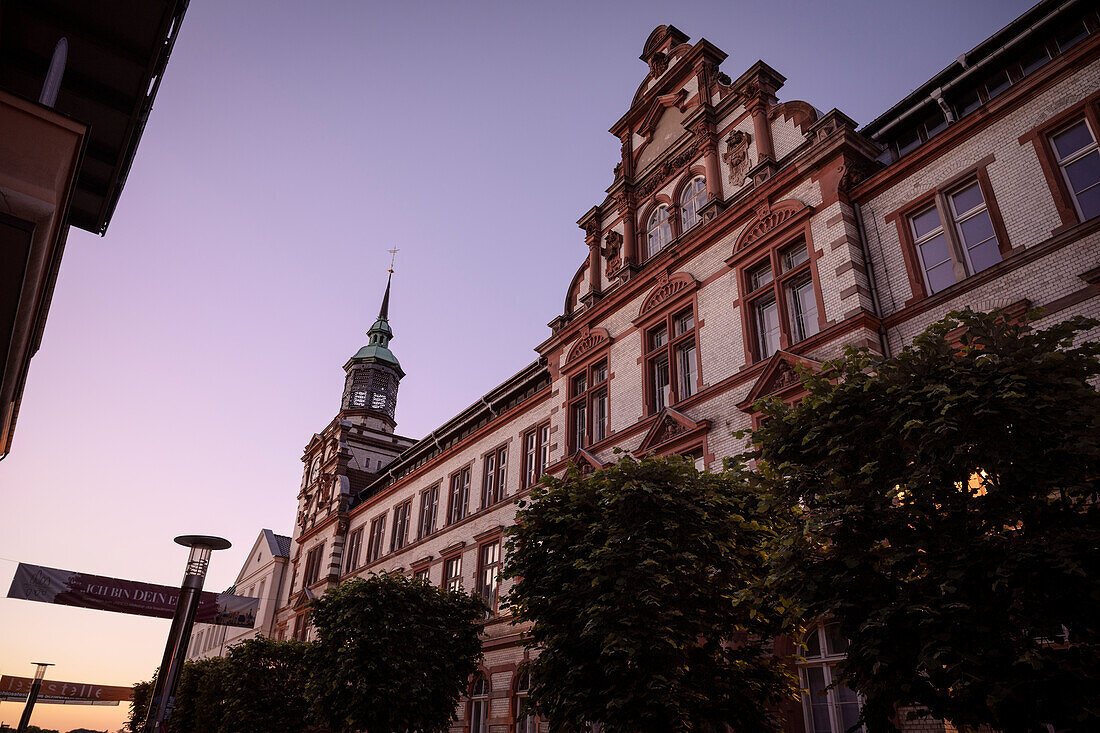  Former post office building in the old town of Schwerin, Mecklenburg-Western Pomerania, Germany, Europe 