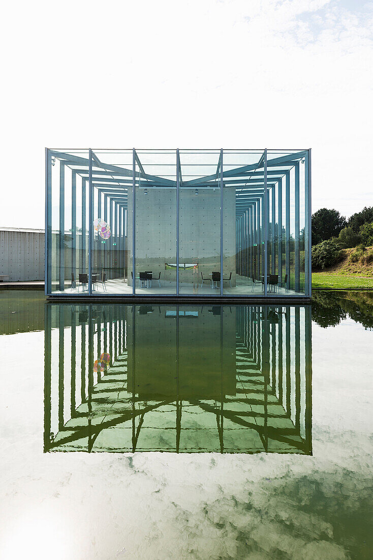  Art Museum and Langen Foundation, architect Tadao Ando, near Neuss, Rhineland, North Rhine-Westphalia, Germany 