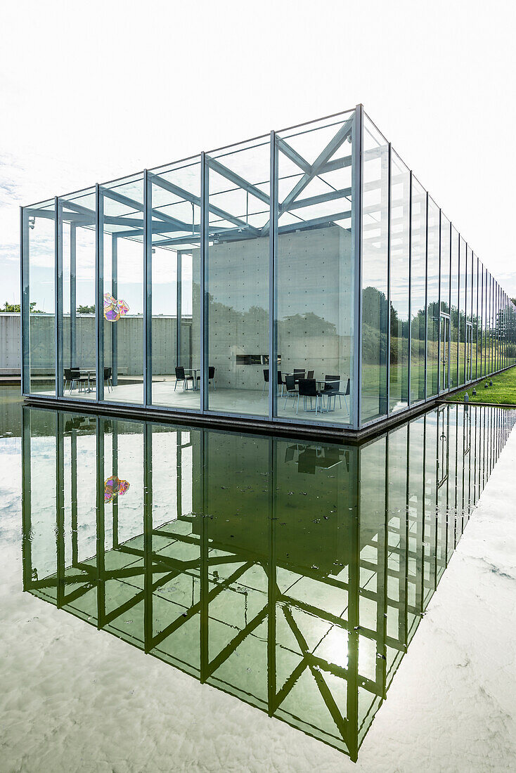  Art Museum and Langen Foundation, architect Tadao Ando, near Neuss, Rhineland, North Rhine-Westphalia, Germany 