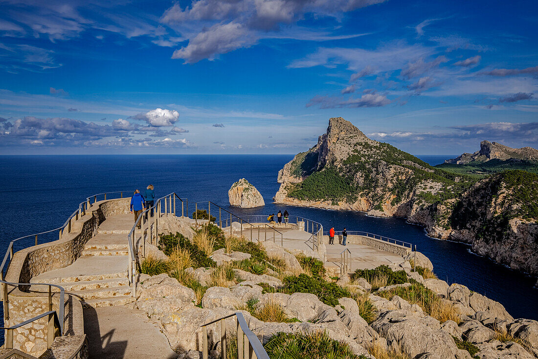 Aussichtspunkt Colomer, Mirador de sa Creueta, Formentor, Mallorca, Balearen, Spanien