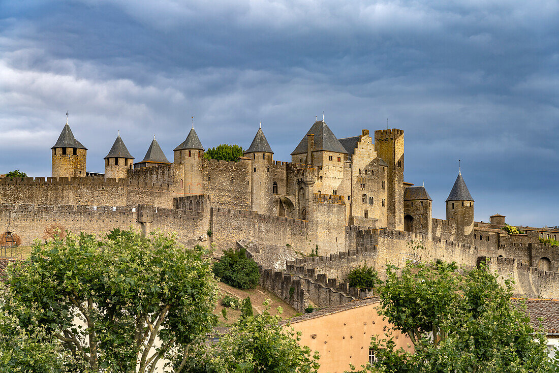  The medieval fortress Cité de Carcassonne, France, Europe 