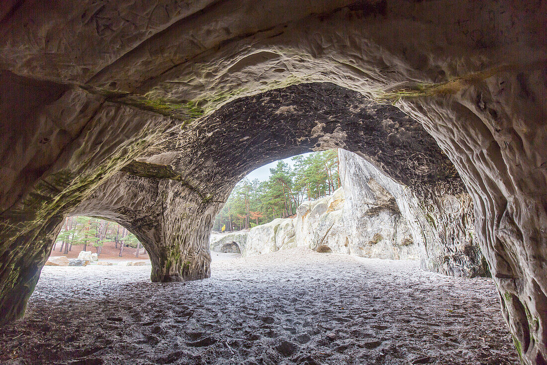  Sandstone cave near Blankenburg, Saxony-Anhalt, Germany 