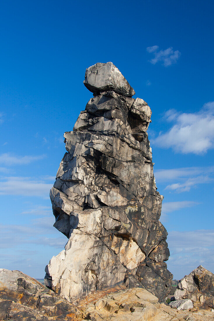 Teufelsmauer, Mittelstein, Felsformation, Harzvorland, Sachsen-Anhalt, Deutschland