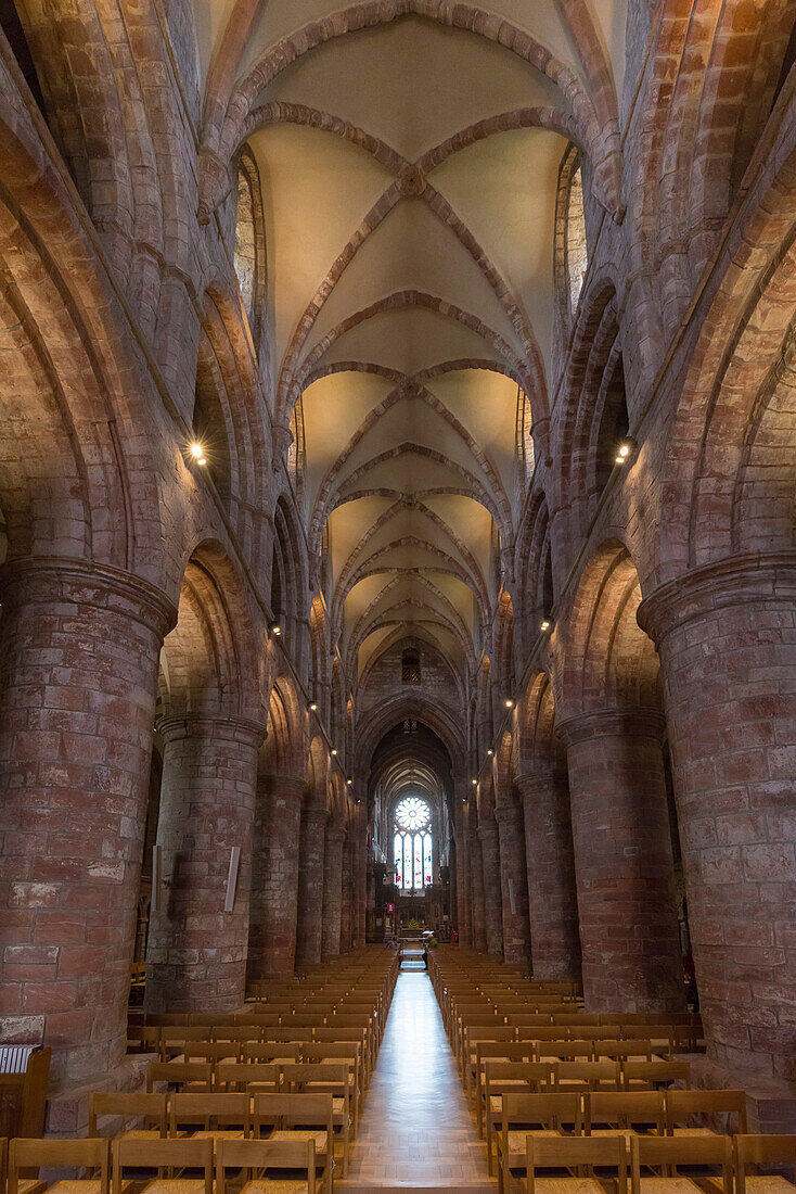 St.-Magnus-Kathedrale, noerdlichste Kathedrale 1137 erbaut in Kirkwall, Orkney, Schottland