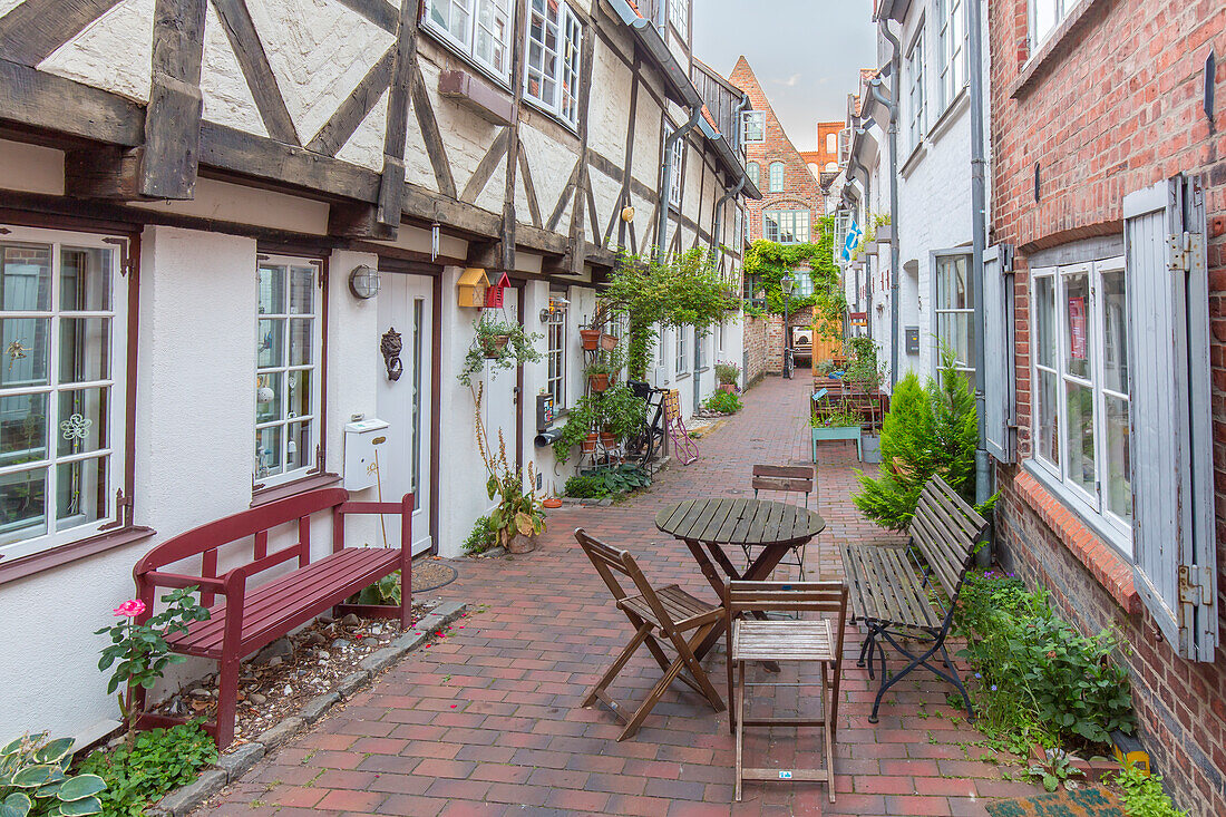  Baecker-Gang, Hanseatic City of Luebeck, UNESCO World Heritage Site, Schleswig-Holstein, Germany 