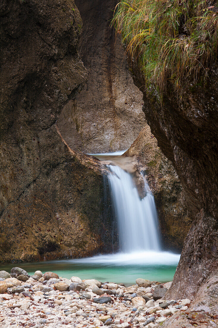  Almbachklamm, autumn, Berchtesgadener Land, Bavaria, Germany 