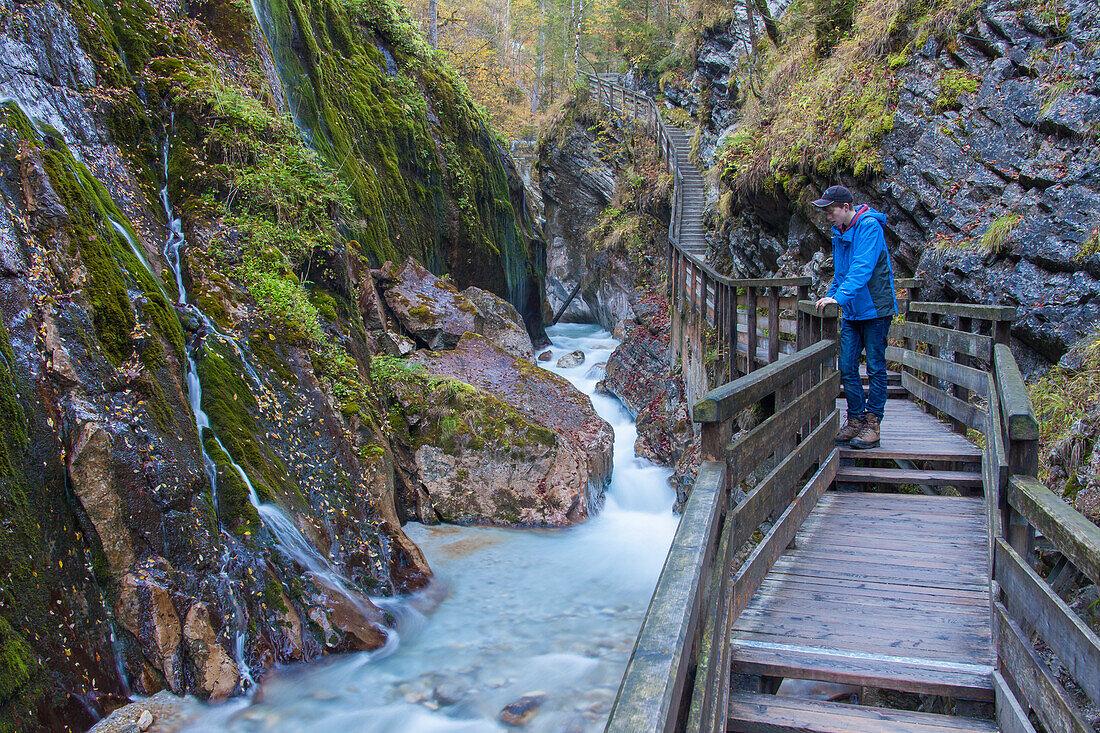 Wimbachklamm, Herbst, Nationalpark Berchtesgaden, Bayern, Deutschland