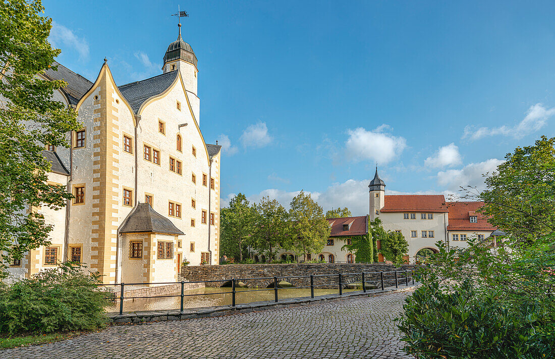 Wasserschloss Klaffenbach nahe Chemnitz, Sachsen, Deutschland