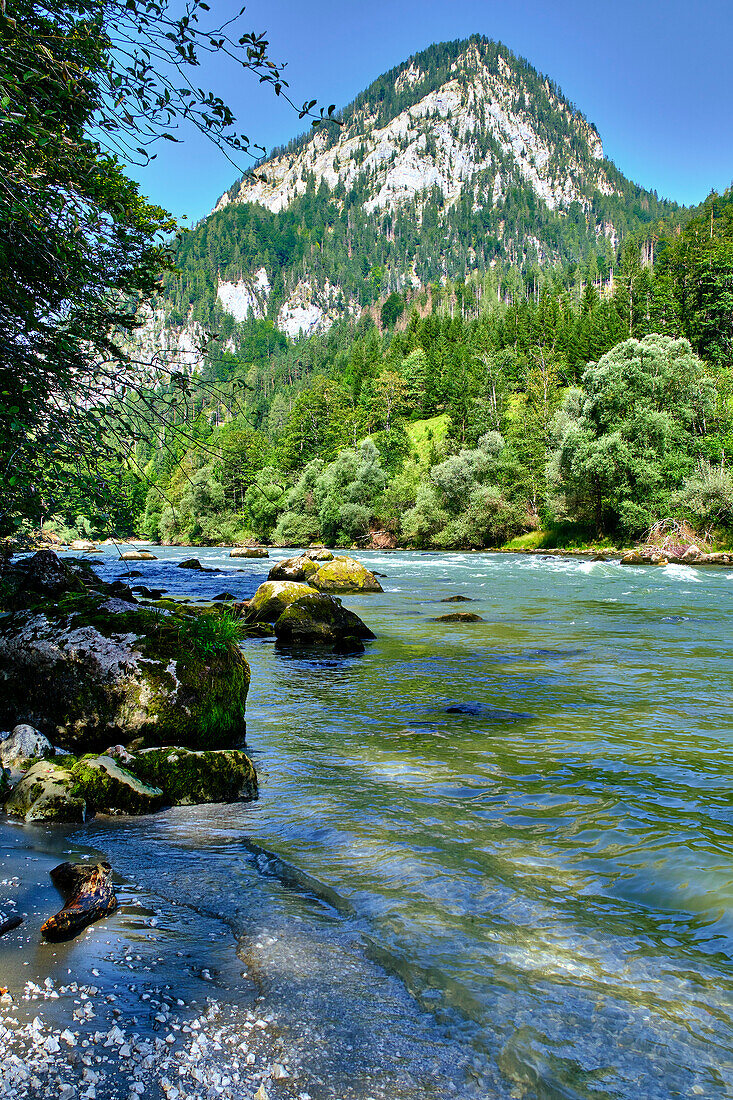 Flusslauf am Fluss Enns, Nationalpark Gesäuse, Ennstaler Alpen, Steiermark, Österreich