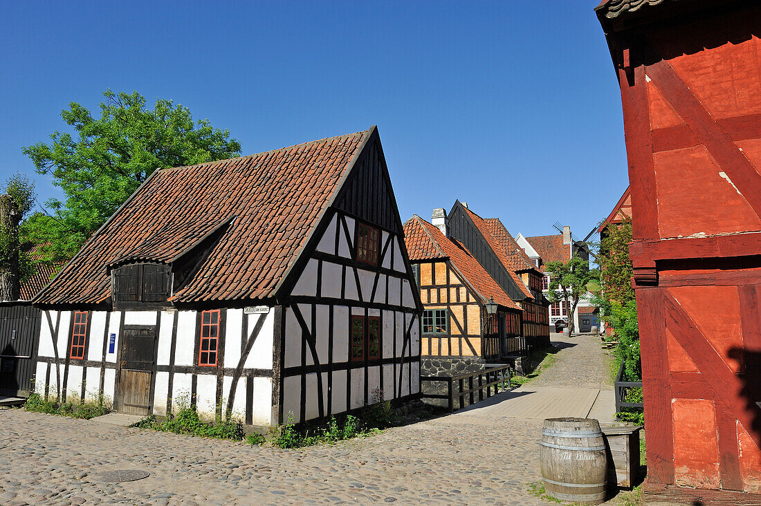 Den Gamle By or The Old Town, open air town museum that consists of 75 historical buildings collected from 20 townships in all parts of the country (originally erected between 17th and 20th century), Aarhus, Jutland Peninsula, Denmark, Northern Europe