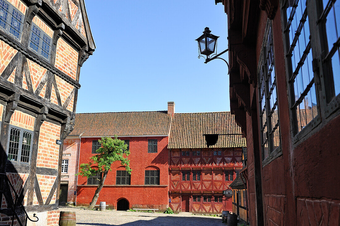 Den Gamle By or The Old Town, open air town museum that consists of 75 historical buildings collected from 20 townships in all parts of the country (originally erected between 17th and 20th century), Aarhus, Jutland Peninsula, Denmark, Northern Europe