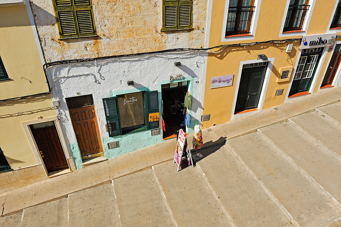 sidestepping Carrer de Pere Capllonch, Ciutadella de Menorca, Menorca, Balearic Islands, Spain, Europe