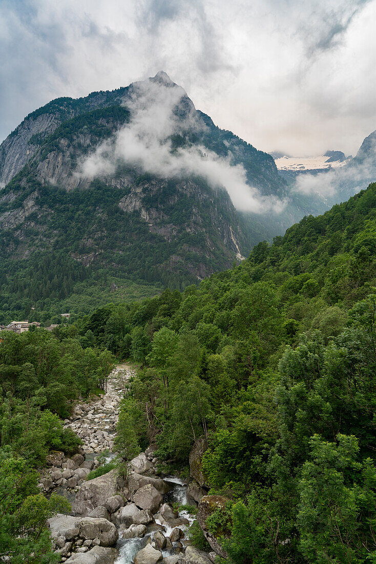 View of mountains and a river from a high vantage point.