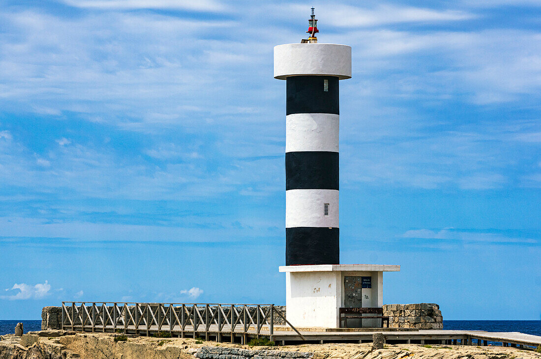  The lighthouse of Colonia Sant Jordi on Mallorca, Spain 