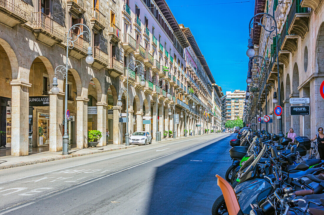 Stadtansicht von Palma Innenstadt, Mallorca, Balearen, Spanien, Mittelmeer, Europa