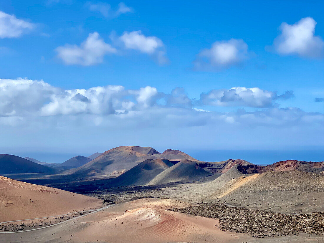  Volcanic landscape Timanfaya on Lanzarote in February 2024 