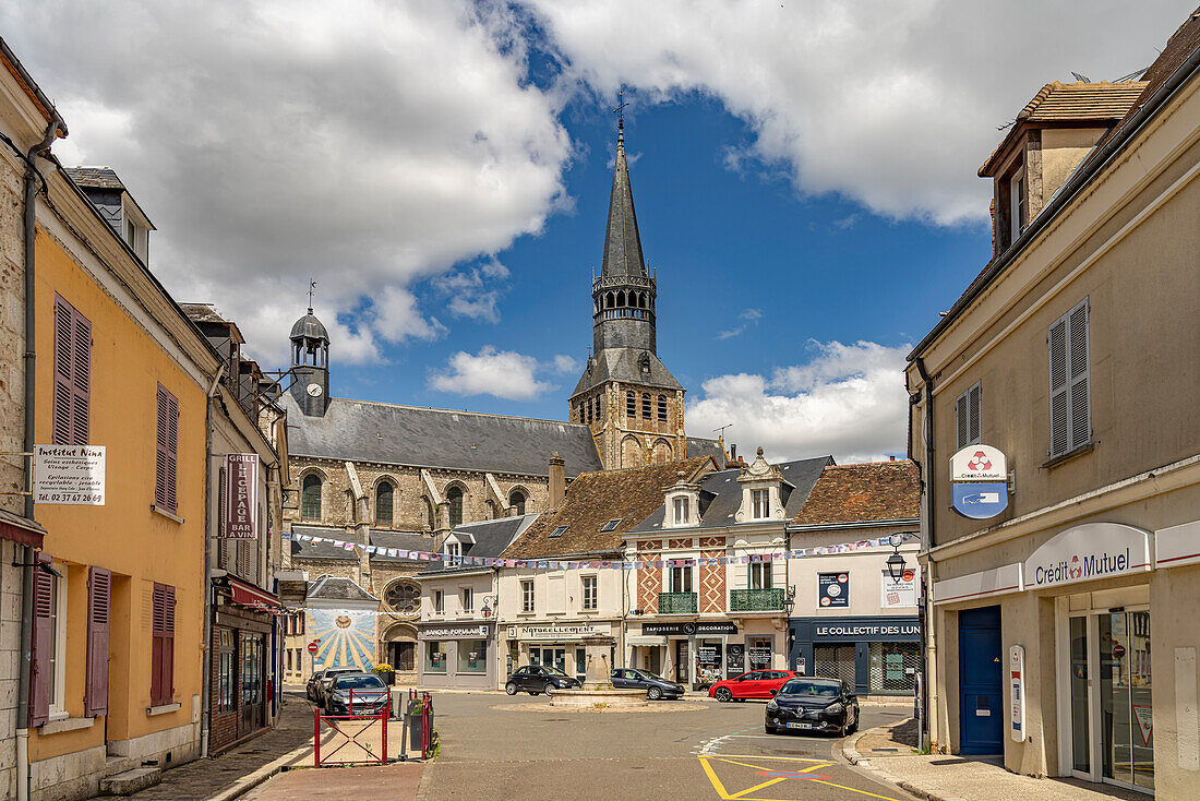  Bonneval with the church Notre-Dame, Centre-Val de Loire, France, Europe 