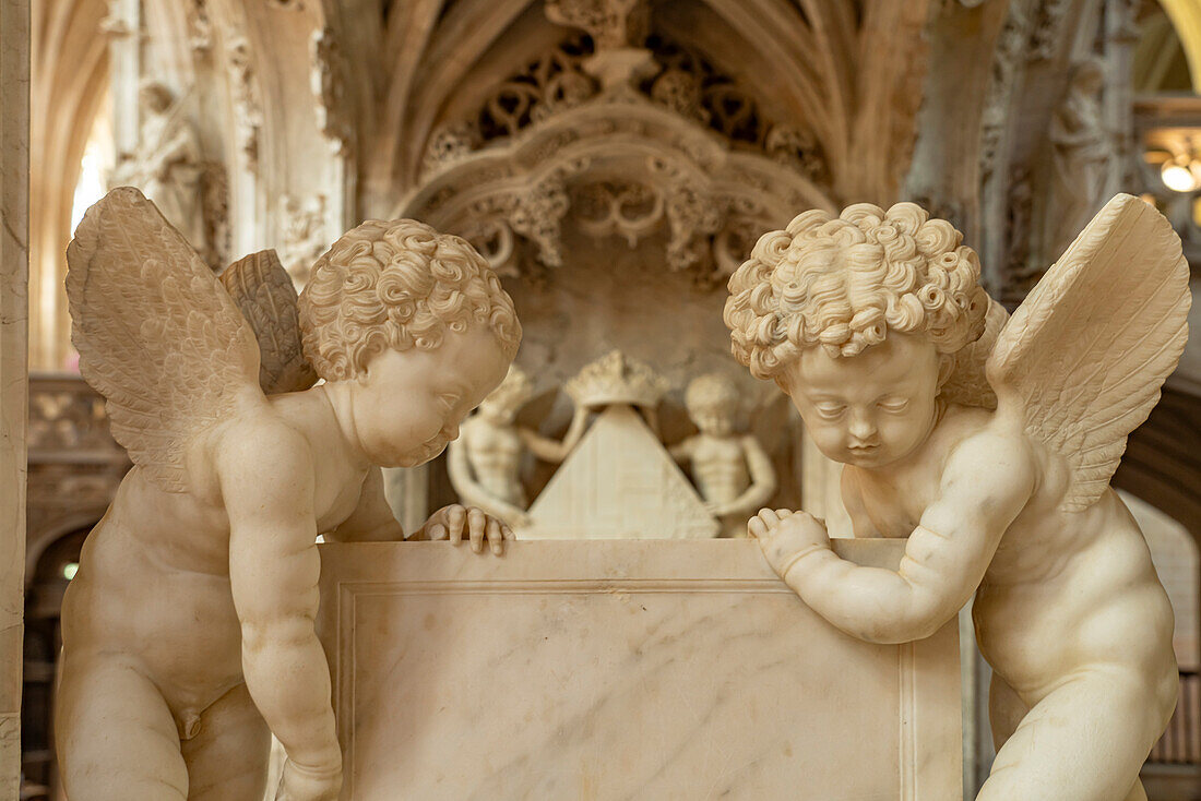 Grabmal der Margarete von Österreich in der Klosterkirche des Königlichen Kloster Brou in Bourg-en-Bresse, Frankreich, Europa