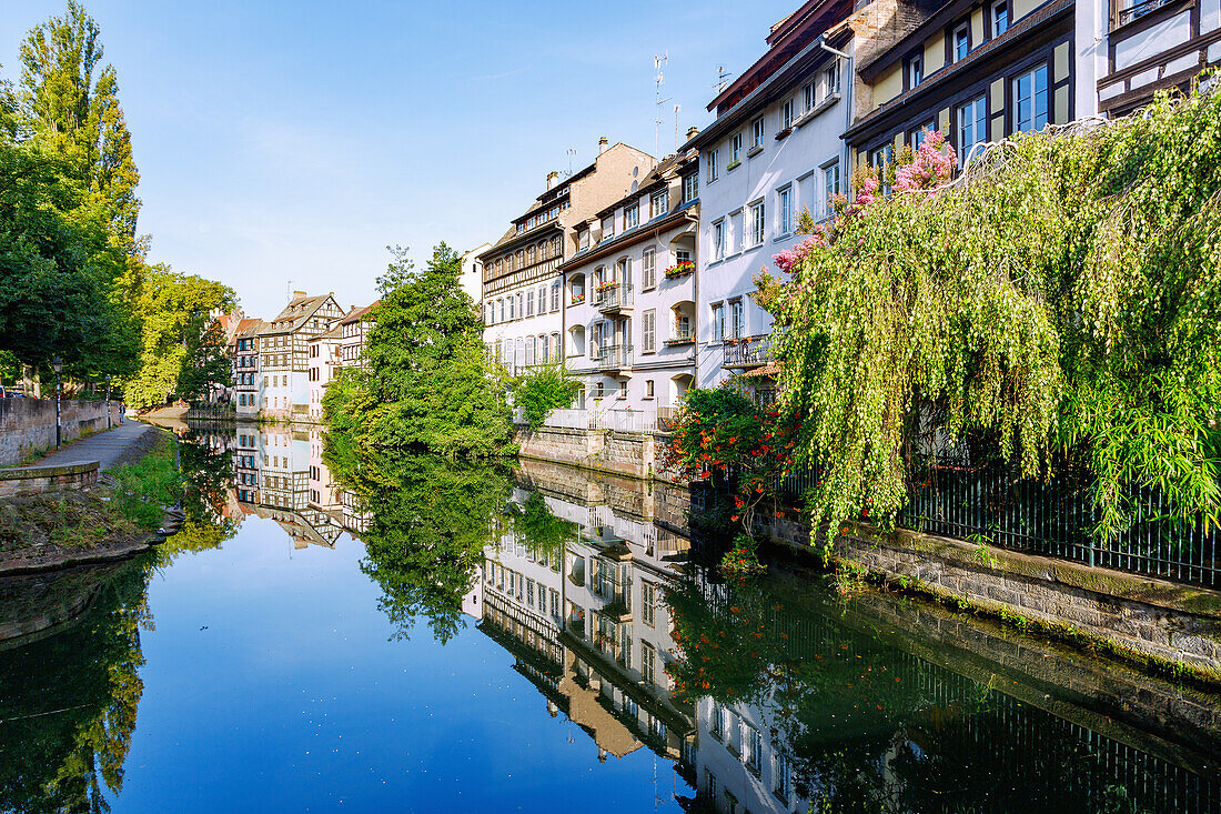  Quai de la Petite France on the l&#39;Ill in Strasbourg in the Bas-Rhin department in the Grand Est region of Alsace in France 