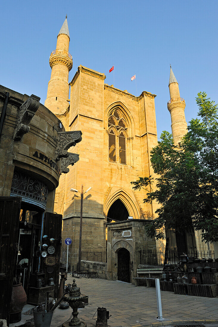 Agia Sofia Cathedral (formerly Cathedrale Sainte Sophie) turned into a mosque during the occupation by the Ottomans (1570) and renamed to Selimye mosque in 1954, Turkish controlled  part of Nicosia, Cyprus,Eastern Mediterranean Sea