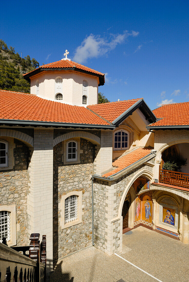 Kykkos Monasterry,Troodos Mountains,Cyprus,Eastern Mediterranean Sea island,Eurasia