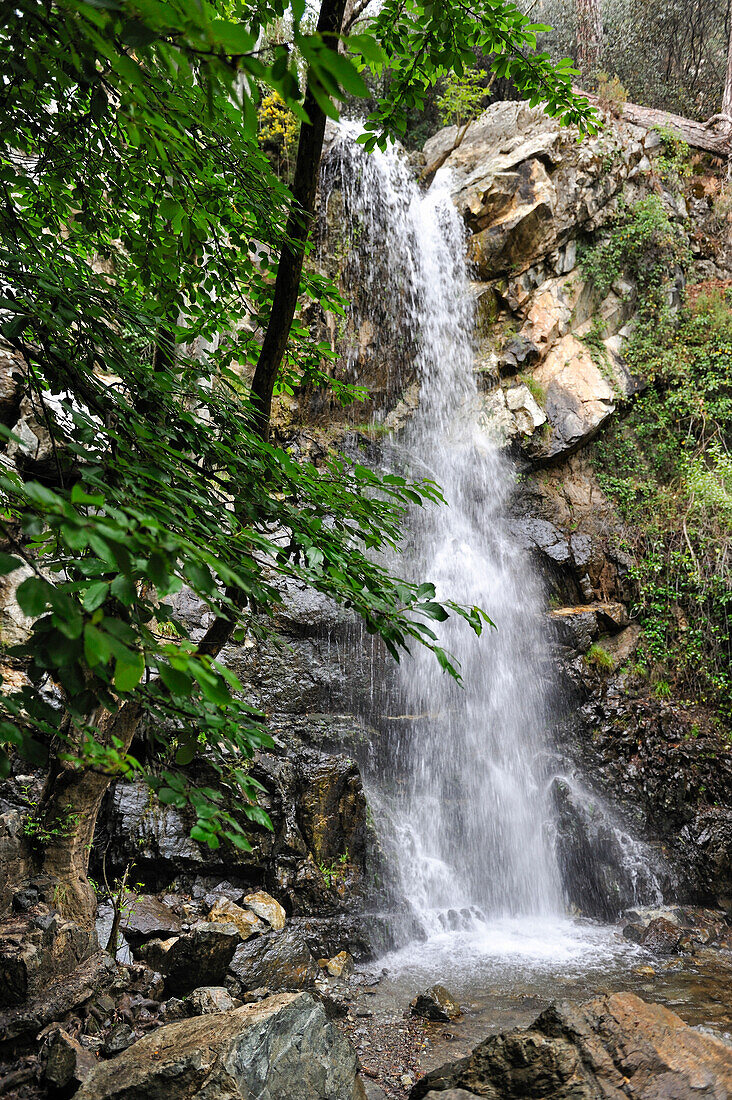 Kaledonia Falls in Troodos Mountains,Cyprus,Eastern Mediterranean Sea