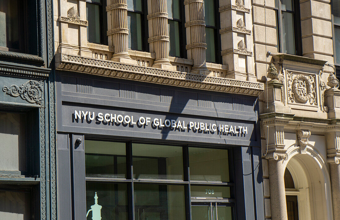 New York University School of Global Public Health, building exterior, Greenwich Village, New York City, New York, USA