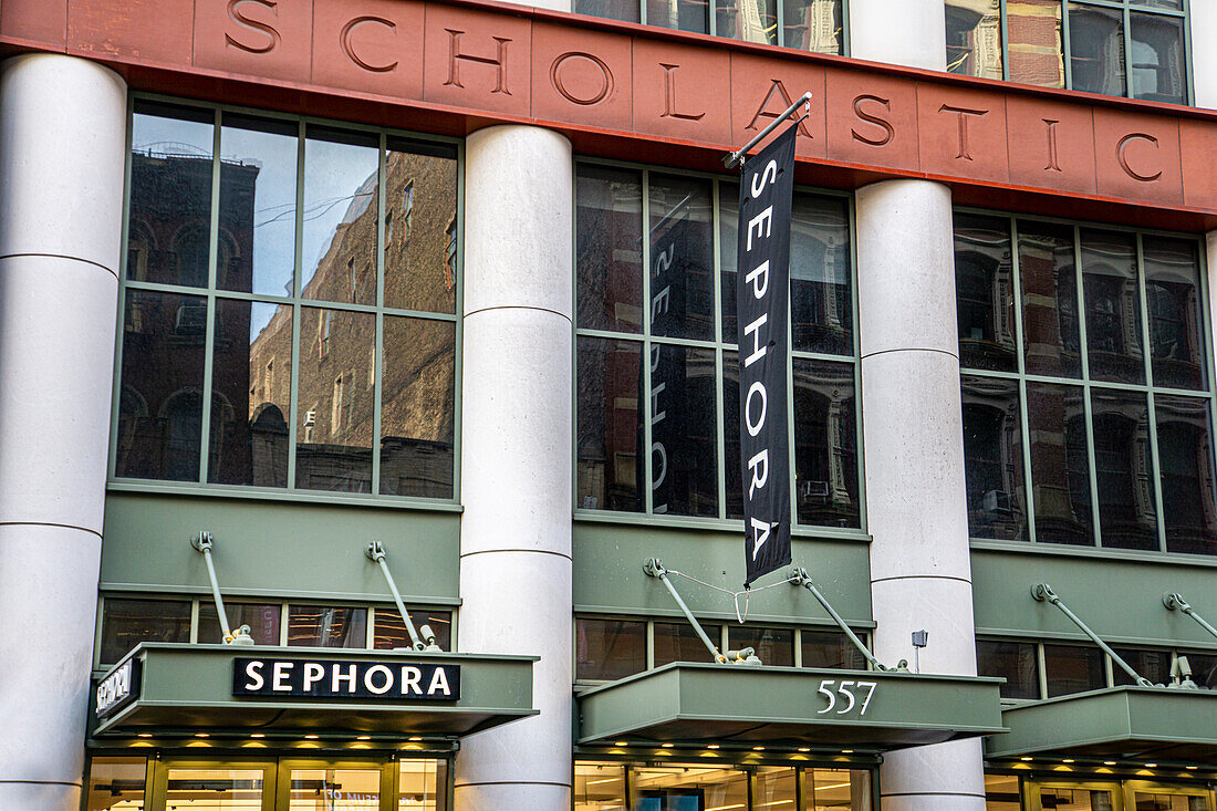 Sephora store, building exterior, New York City, New York, USA