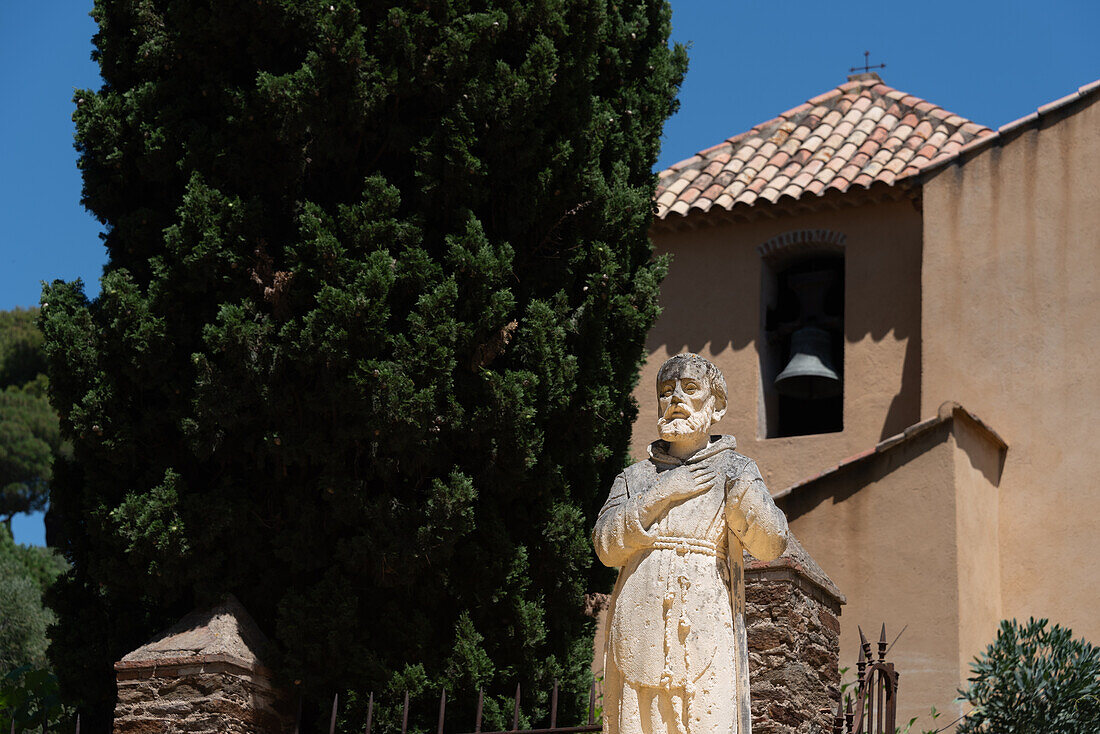  Saint Francis of Paola, patron saint of Bormes-Les-Mimosas, Provence-Alpes-Côte d&#39;Azur, France 