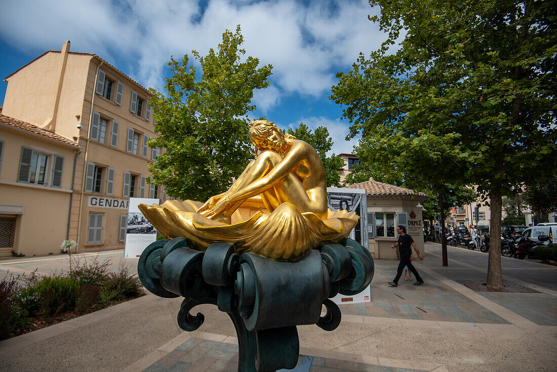 Denkmal für die Schauspielerin Brigitte Bardot, Saint Tropez, Provence-Alpes-Côte d’Azur, Frankreich