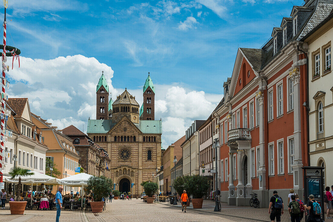  Imperial Cathedral, Cathedral of St. Mary and St. Stephen, UNESCO World Heritage Site, Speyer, Rhine, Rhineland-Palatinate, Germany 