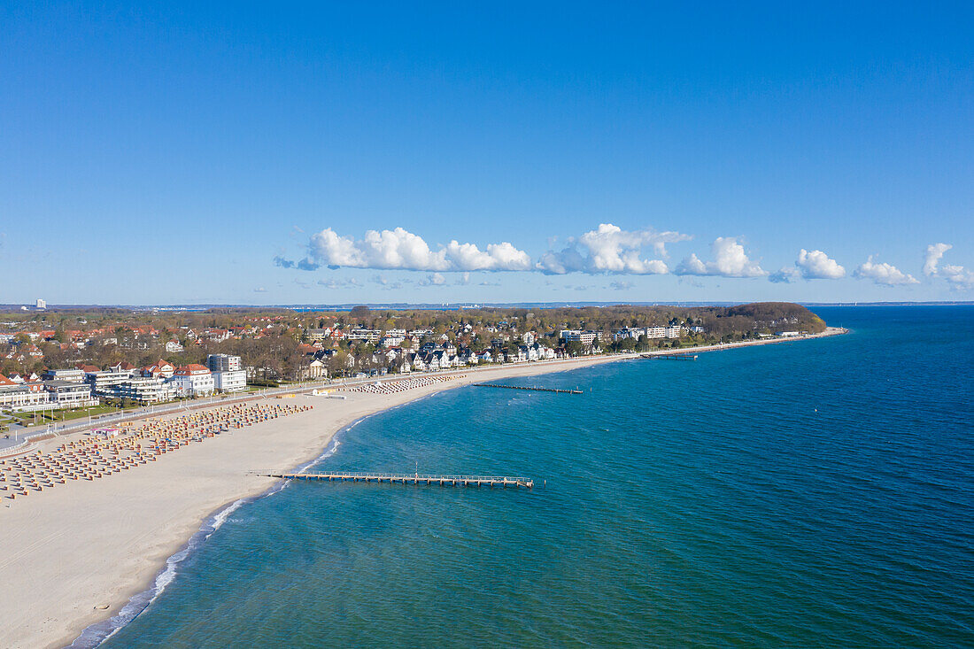  View of the beach of Travemuende, Schleswig-Holstein, Germany 