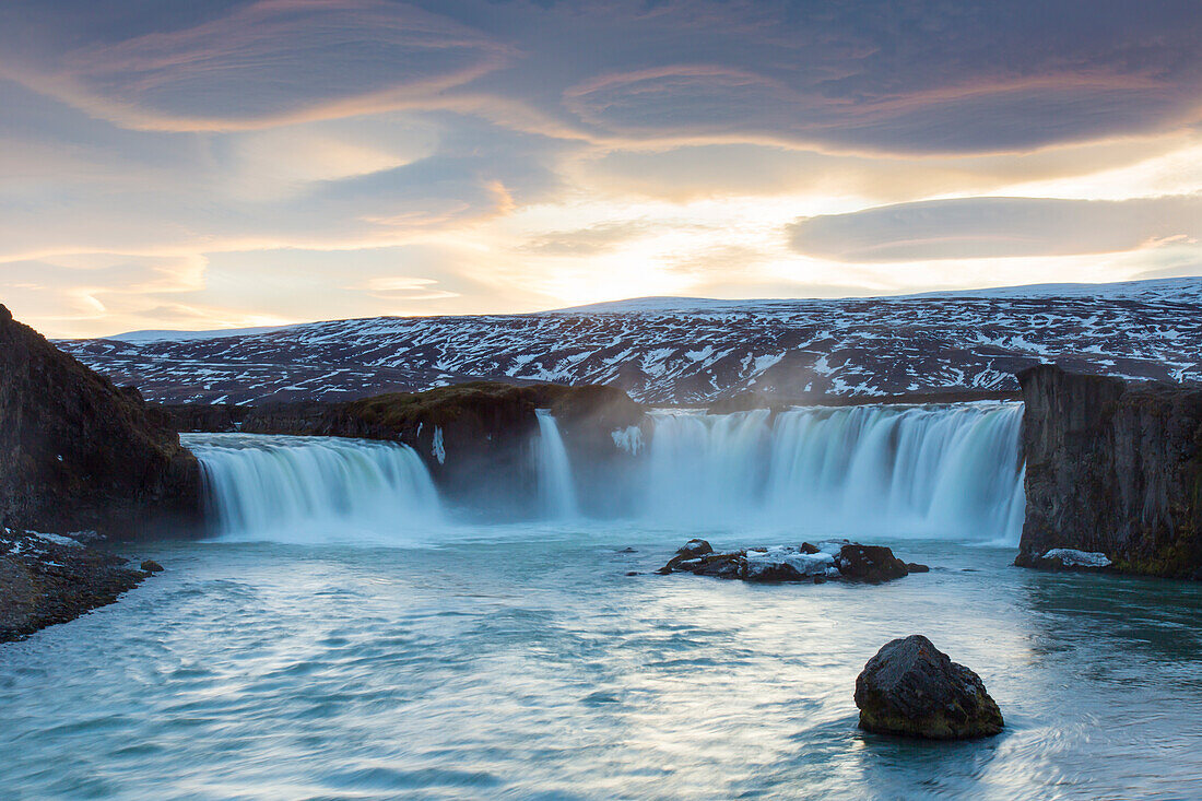  Godafoss is a waterfall on the river Skjalfandafljot in northeastern Iceland, Iceland 