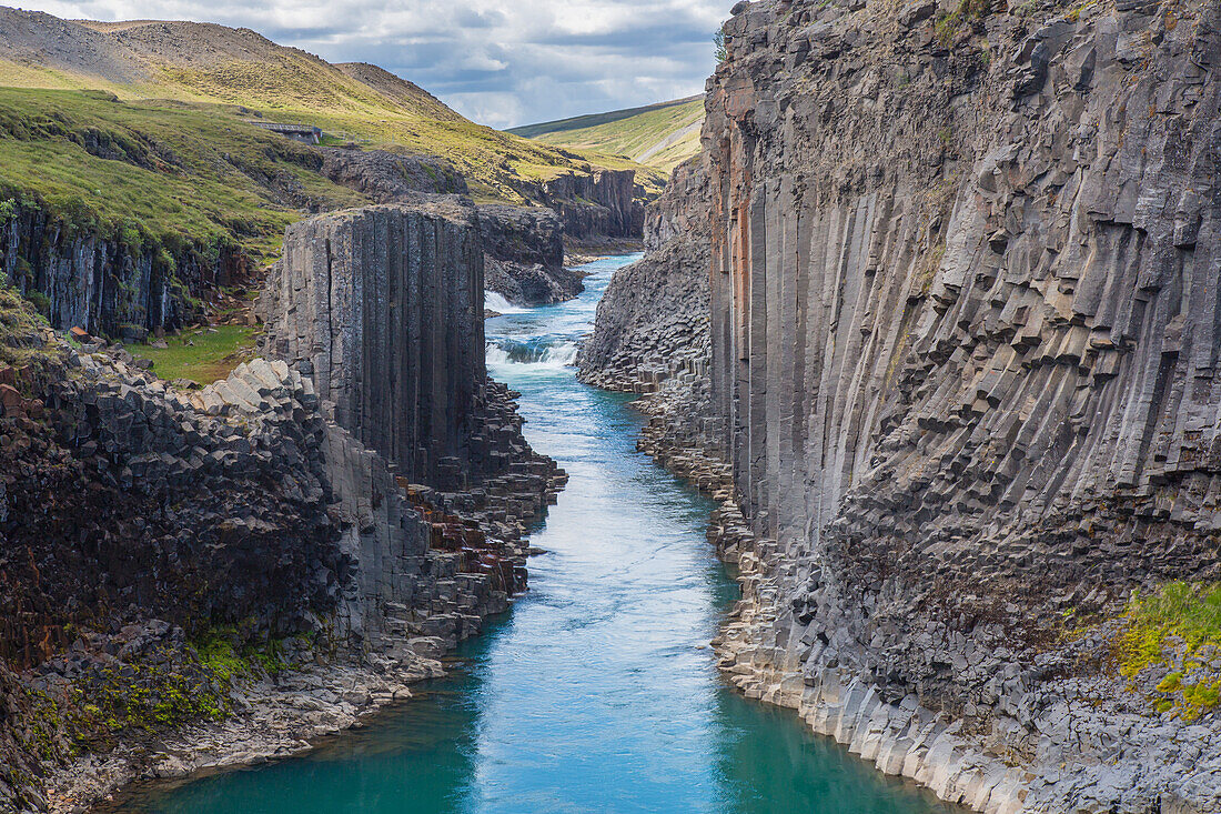 Basaltsäulen am Canyon Studlagil, Austurland, Ost-Island, Island, Europa