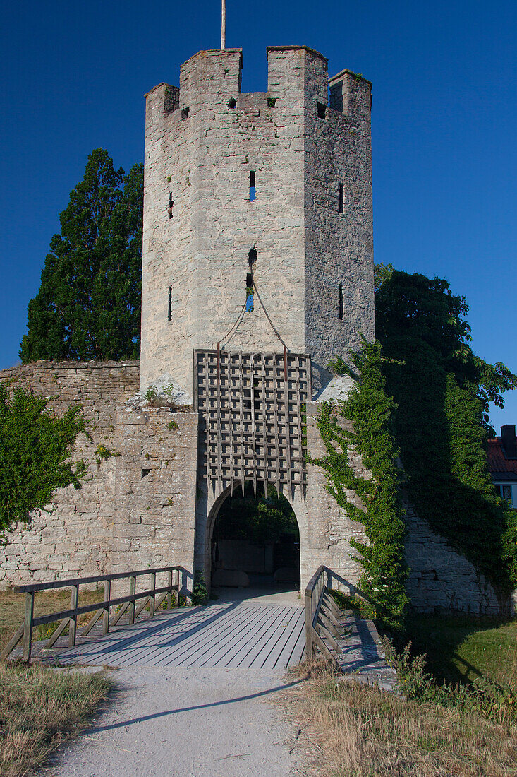 Stadtmauer, Visby, Insel Gotland, Schweden