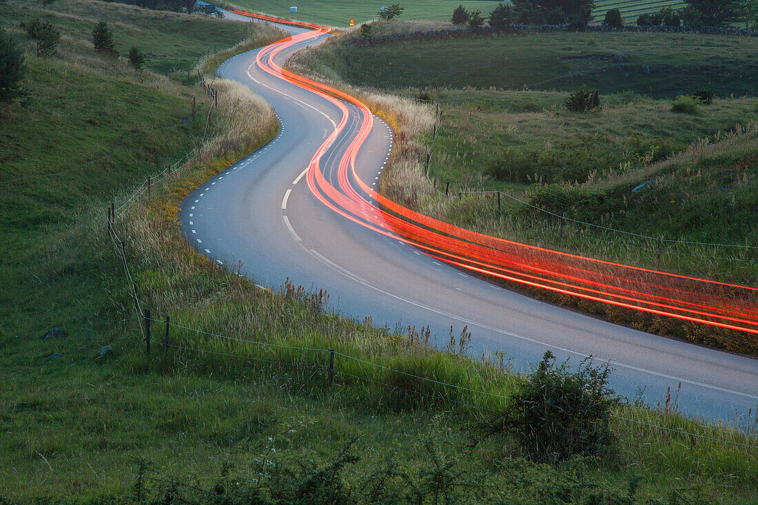 Kurvenreiche Strasse, Haväng, Skane, Schweden