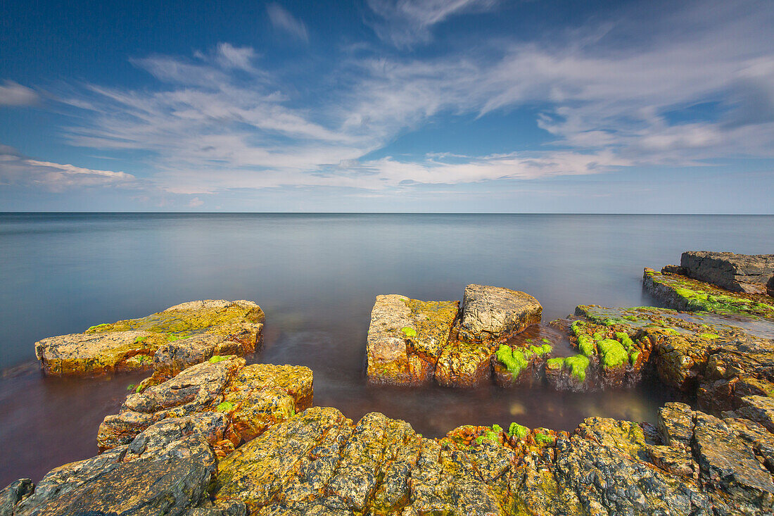  Rocky coast on the Baltic Sea near Vik, Skane, Sweden 