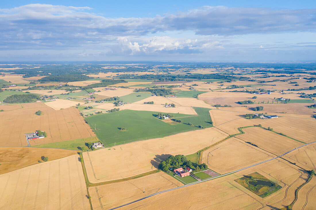  Typical landscape in southern Sweden, Skane, Sweden 