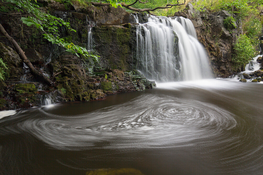  Hallamoella waterfall, middle waterfall, Skåne county, Sweden 