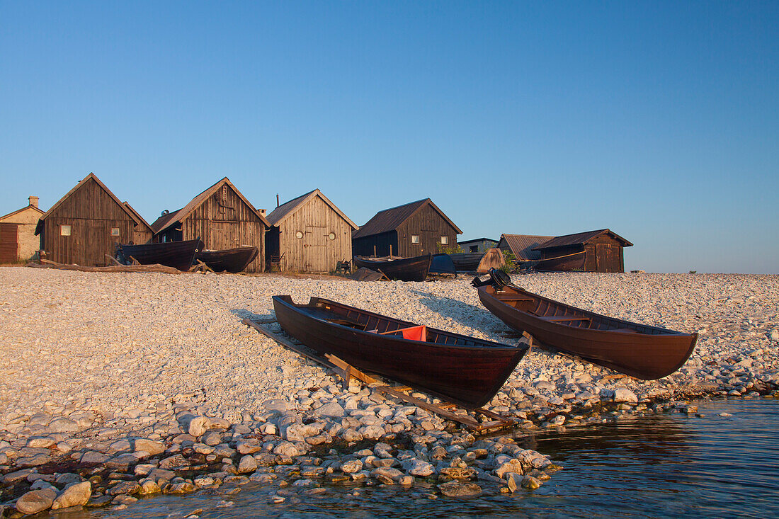  Fishing huts Helgumannen, Faroe Island, Gotland, Sweden 