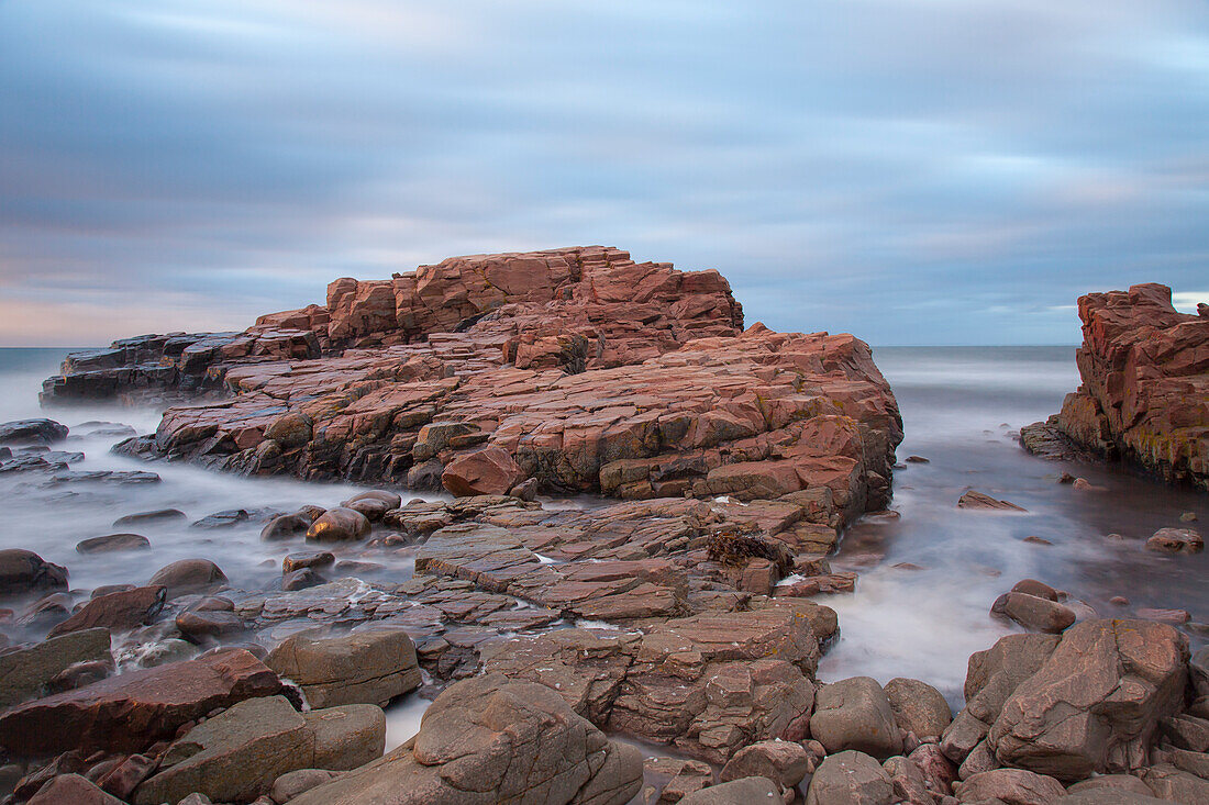  Rocks on the coast at Hovs Hallar, Bjaere Peninsula, Skane, Sweden 