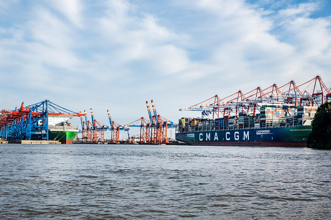  HHLA Container Terminal Burchardkai, Elbe, Port of Hamburg, Hamburg, Northern Germany, Germany 