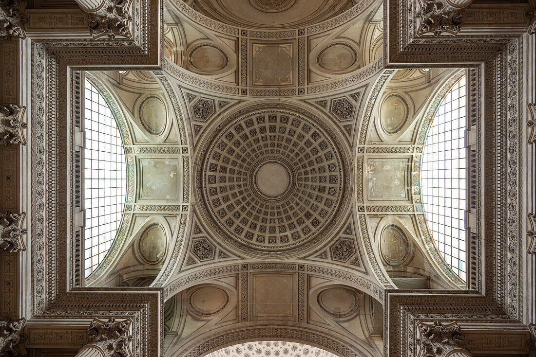 Innenansicht Kuppel, Nationale Ruhmeshalle Panthéon, Montagne Sainte-Geneviève, Hügel der Heiligen Genoveva, Paris, Frankreich, Europa